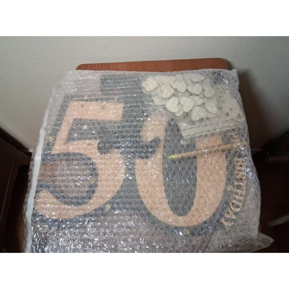 50th Birthday Gift Guest Book Party Supplies Gold Black